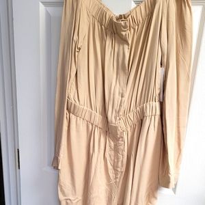 Just Fab Khaki Off the Shoulder Jumper